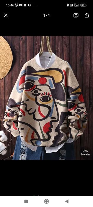 Дамски арт пуловер