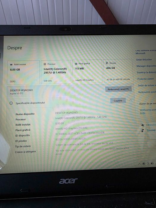 Laptop Acer Aspire V
