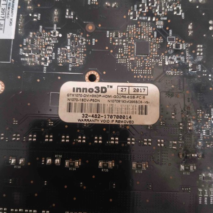 GTX 1070 с дефектом
