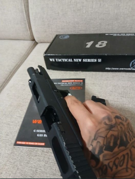 Pistol Airsoft Glock 18C Full metal Automat Gaz