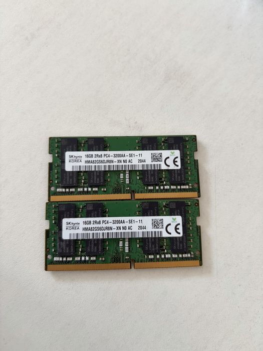 Kit 32GB RAM DDR4 3200MHz laptop (2x16GB SK hynix) HMA82GS6DJR8N