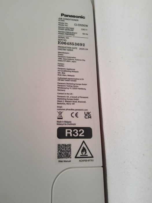 Климатик Panasonic 12 btu, на 3 месеца, почти нов използван няколко дни