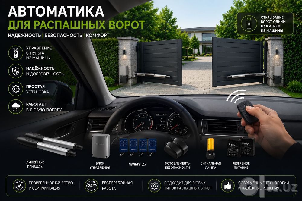 Установка автоматика ворот