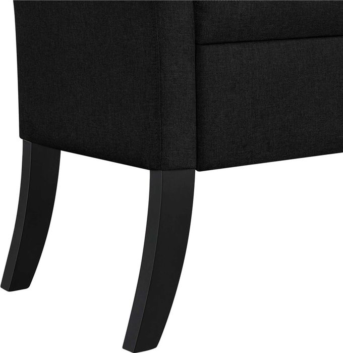 Bancă tapițată, canapea cu cotiere capăt de pat, hol |S 613474 Black
