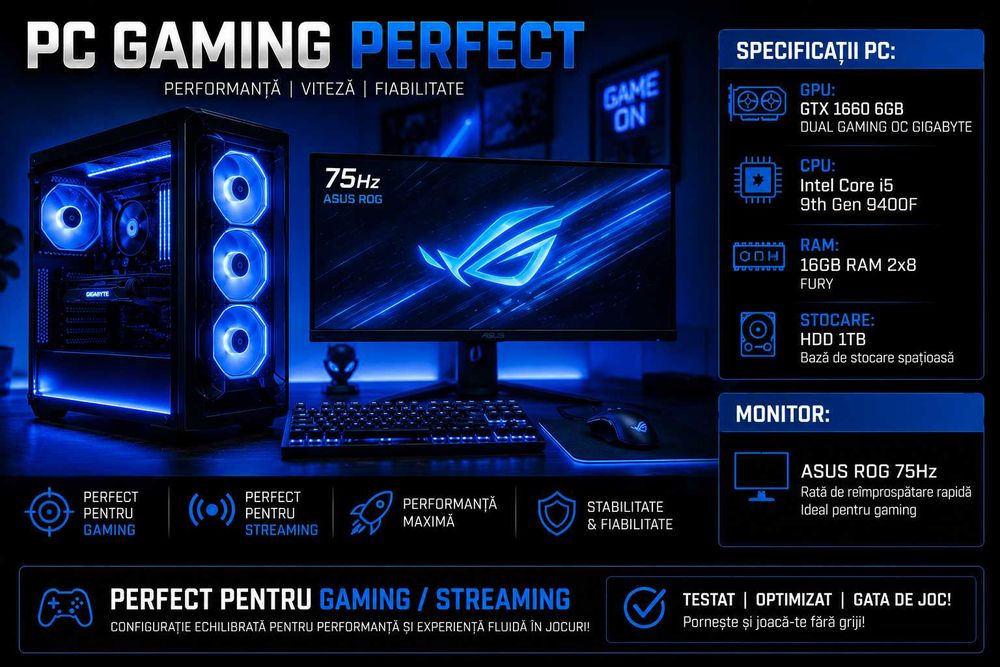 Vand Pc Gaming  + Monitor ASUS