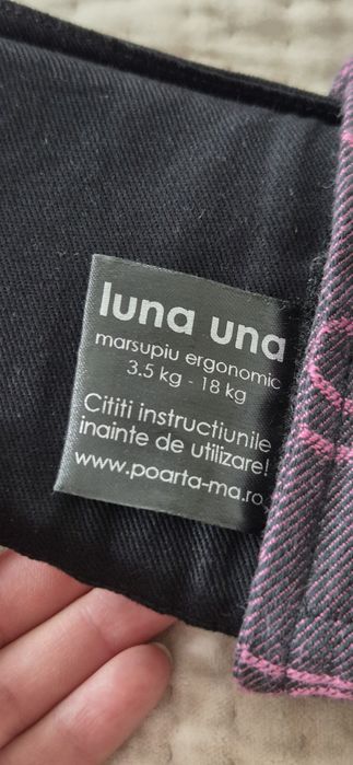 Marsupiu Luna Una Norișori Roz + cadou protecții bretele