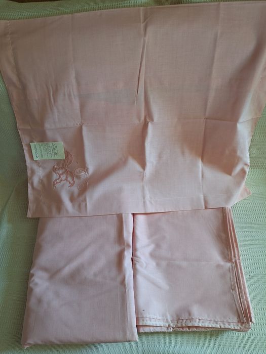 Единичен спален комплект 100% памук розов