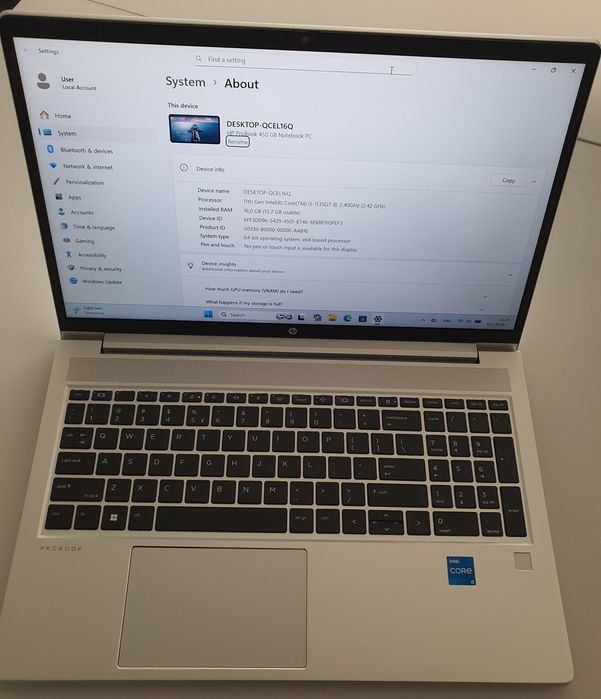 HP probook 450 g8