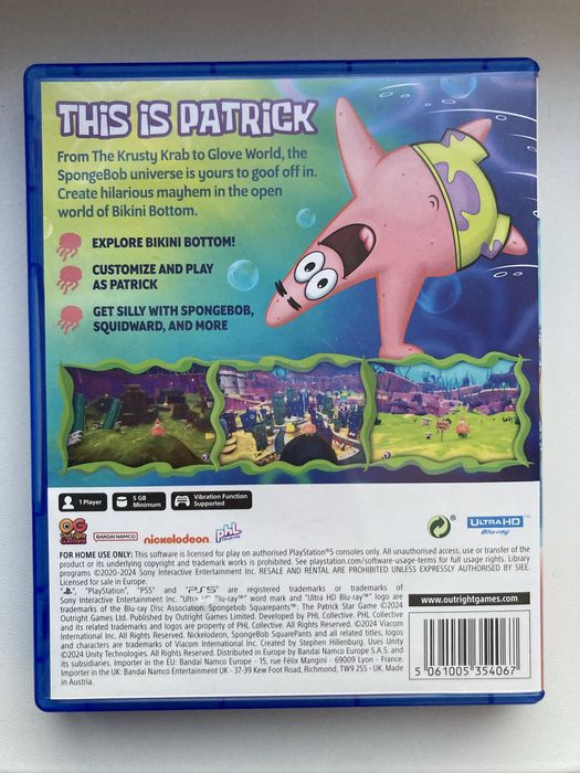 SpongeBob SquarePants: The Patrick Star Game (PS5)