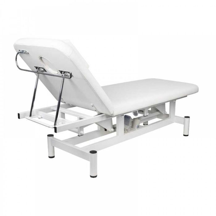 Електрическа кушетка 079 (1 мотор) - бяла/черна/сива