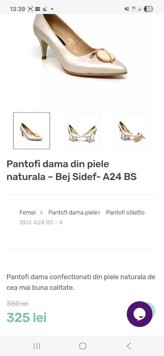 Pantofi damă piele ,Catinca