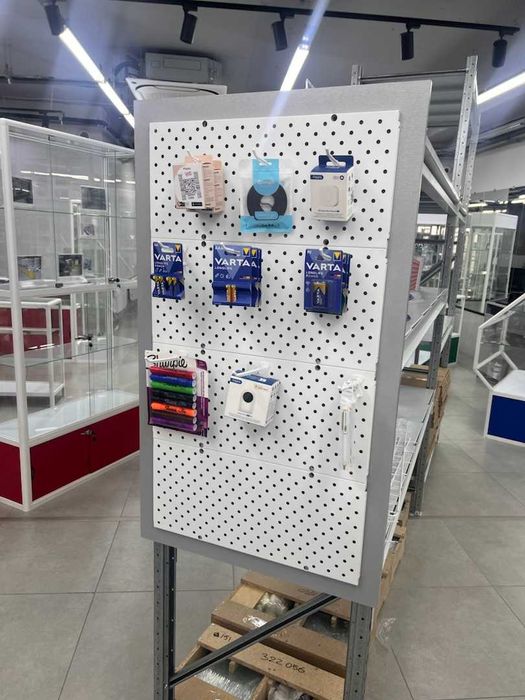 Teshilgan panel, перфопанель, do'konda ilgaklar uchun panel