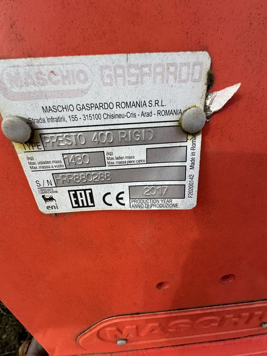 Teradisc Maschio Gaspardo Presto 400