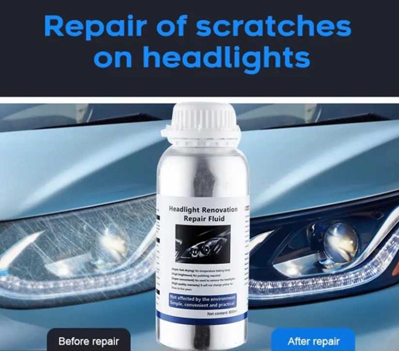 Комплект за Химическо полиране на фарове + 800 мл течен полимер