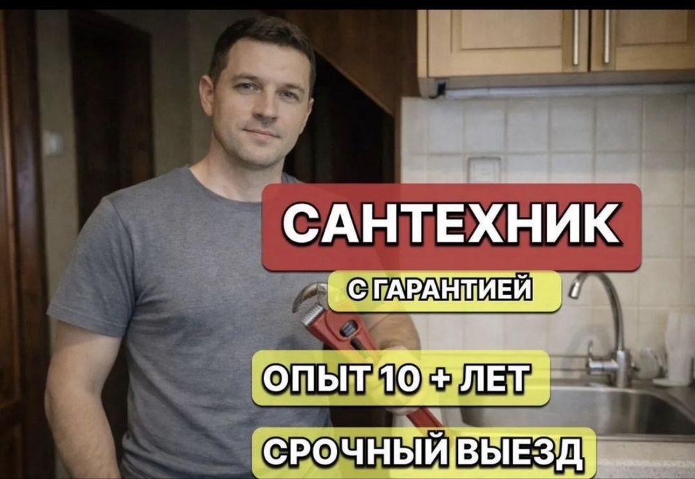 Сантехник Услуги сантехника Мастер сантехник Караганда круглосуточно