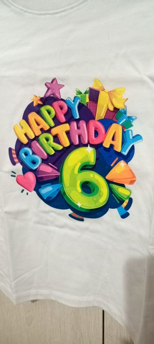Футболка с Днём Рождения 6 лет