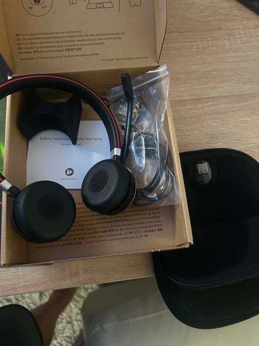 Безжични слушалки Jabra - Evolve 65 SE, черни