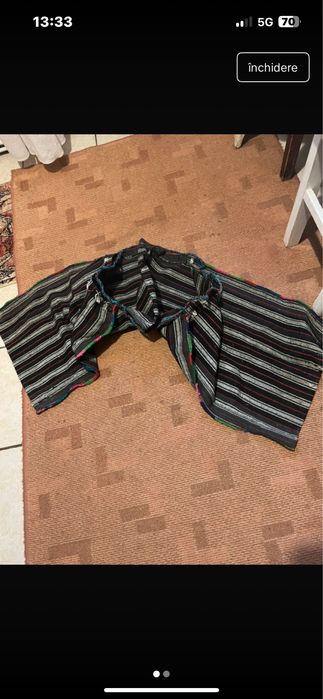 Desag tradițional românesc din lână – țesut manual, vintage autentic