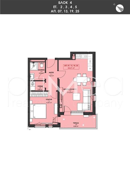 2-стаен в Бургас-Мадика площ 80 цена 136000