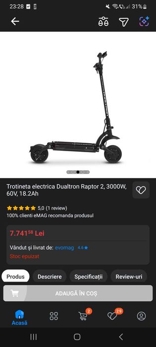 Trotineta raptor ll dualtron