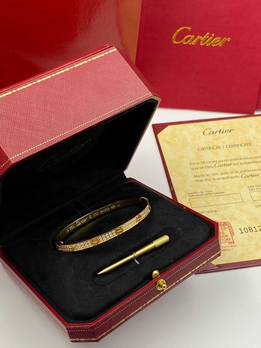 Brățară Cartier LOVE 19 Gold 750 cu diamante