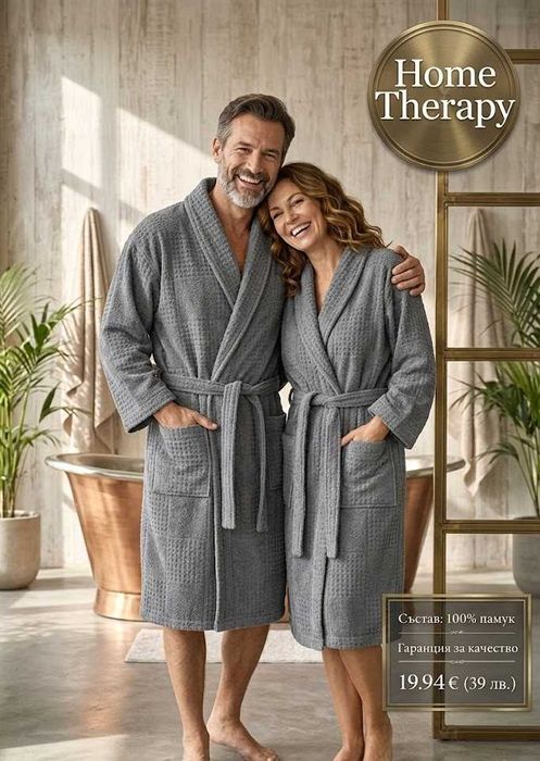 Качествени и прекрасни вафелни халати-100% Памук