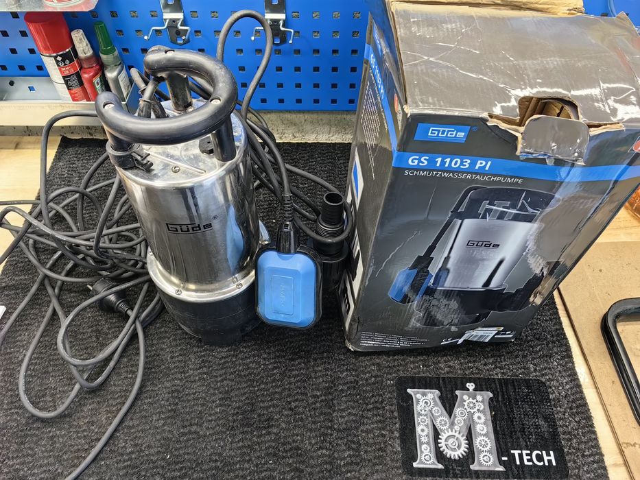Потопяема дренажна помпа за вода GUDE GS 1103 PI, 1100 W, 8 м, 20 000