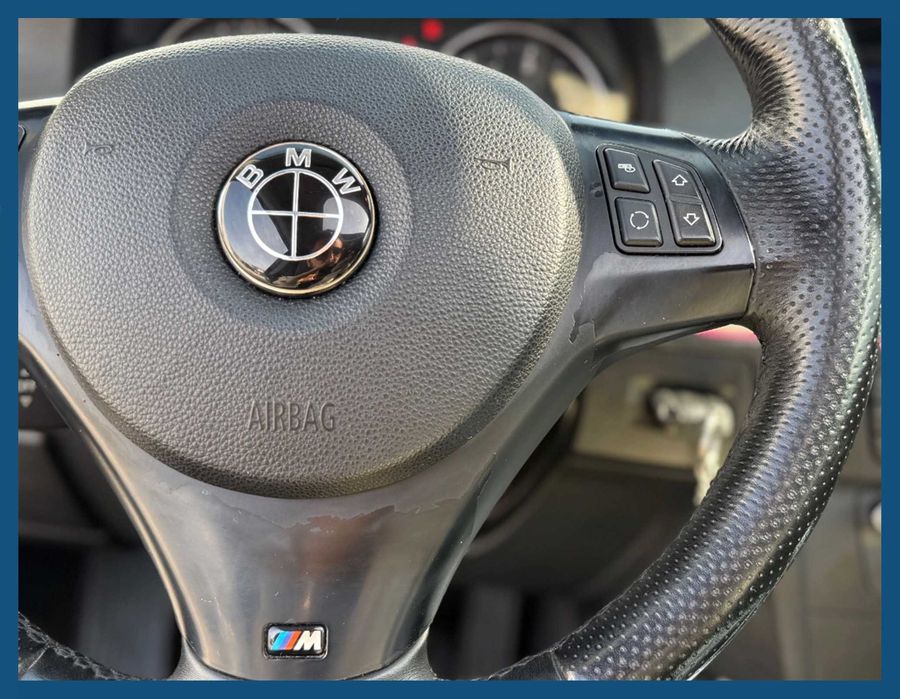 Emblema volan / logo autoadeziv BMW 45mm - seria 1 / 3 / 5 / 7 / X1 / X3 / X5 / X6