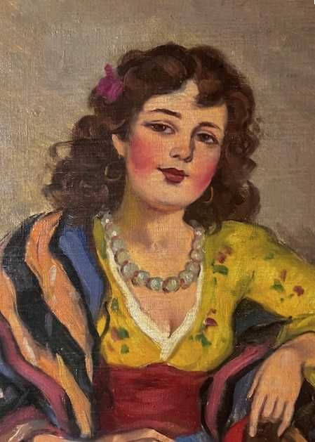 IMPECABI! Tablou VECHI mare:80x60cm+R, ul/pz Illencz Lipót (1882-1950)