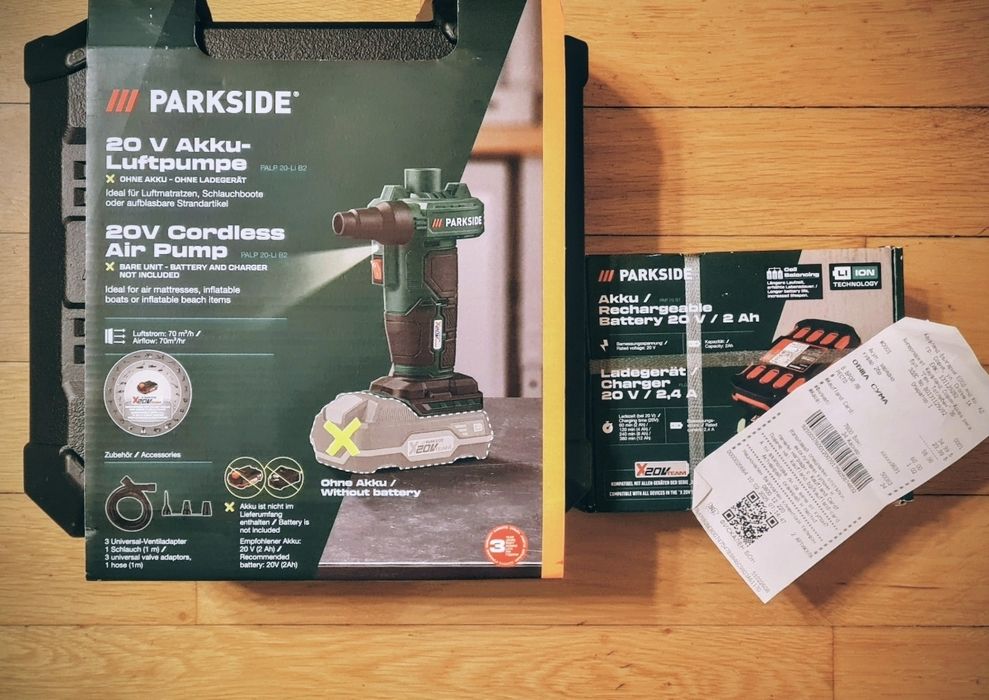 Парксайд 12v Мултитул 48€, Перфоратор 12v Performance, Помпа 20v.