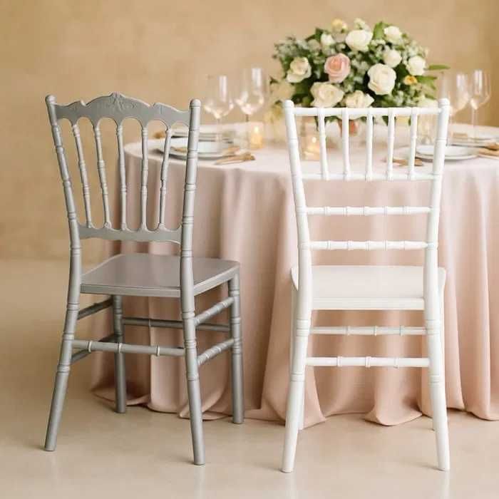 Сватбени столове и маси за градина и закрити помещения различни модели