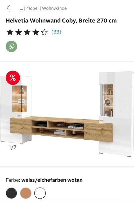 SP! NOU Mobilier living alb-lemn "COBY"