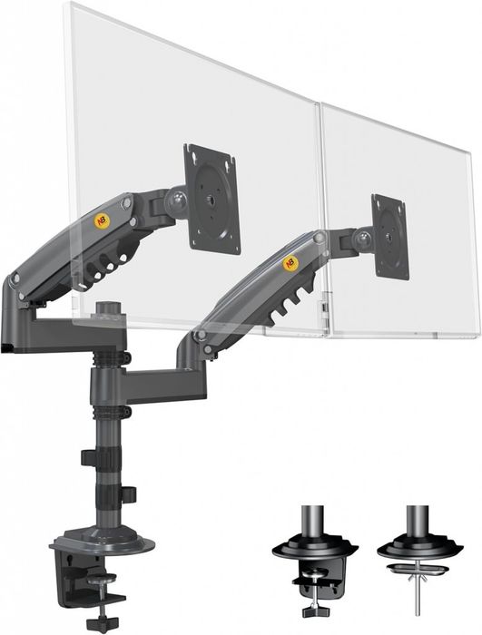 1бр/ Двоен мониторен държач за бюро NB Ergonomic H180 (17–27", до 9 кг