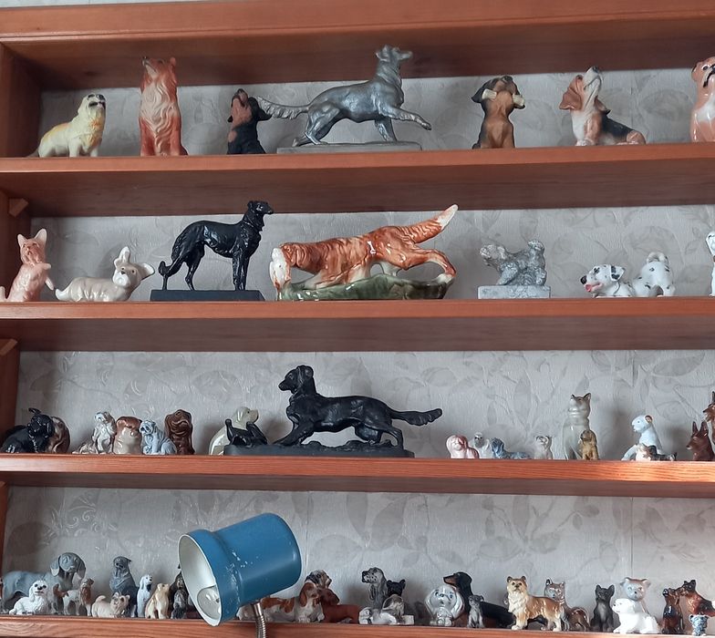 Статуэтка из силумина.Собака.Касли ,Фарфор