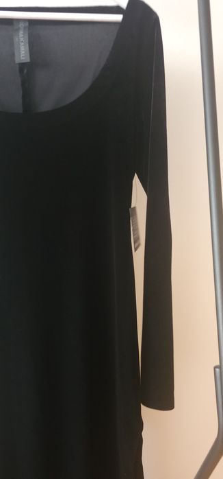 Norma Kamali черна секси рокля с цепка