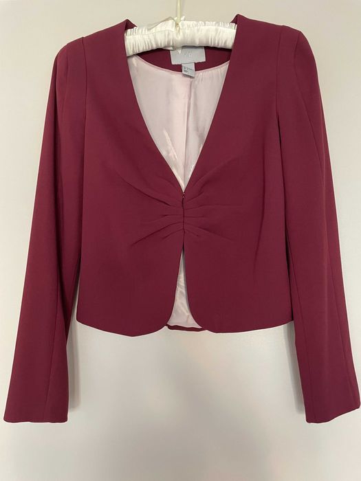 Sacou Blazer H&M grena burgundy 34 XS