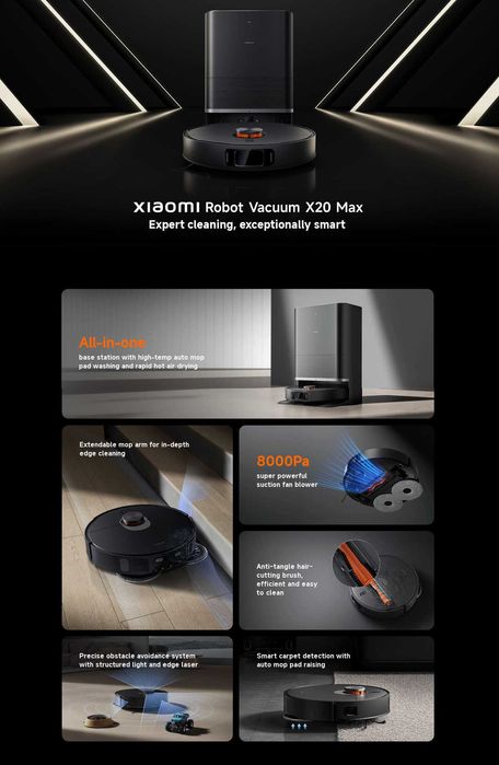 Xiaomi Robot Vacuum X20 Max со скалада по всему городу доставка есть!!