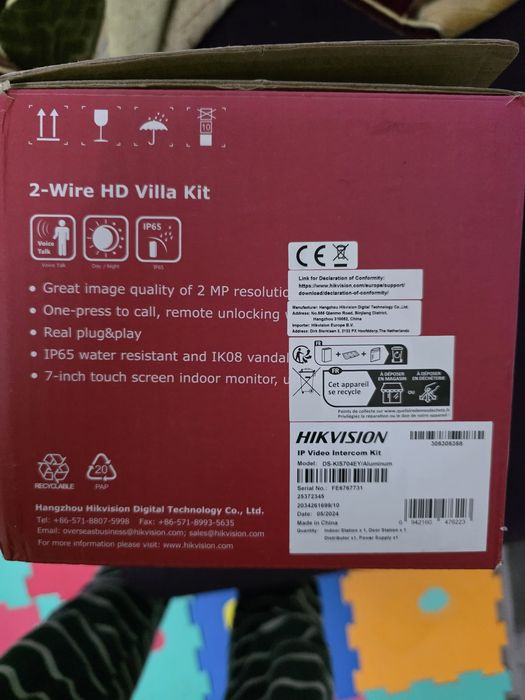 Kit videointerfon IP hikvision