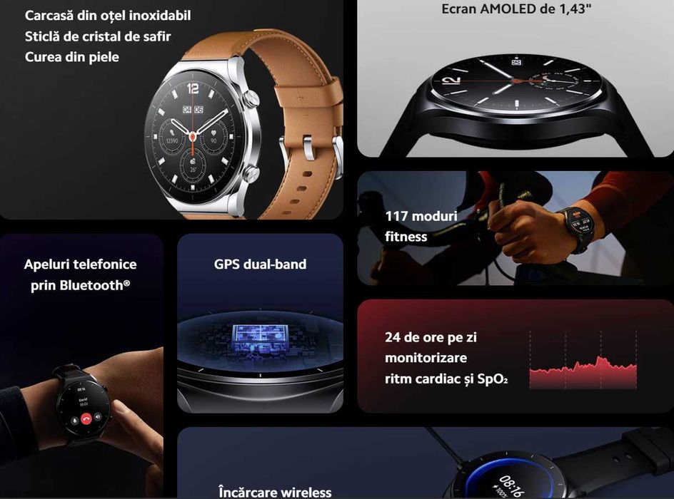 Smartwatch Xiaomi Watch S1 Ecran Cristal Safir