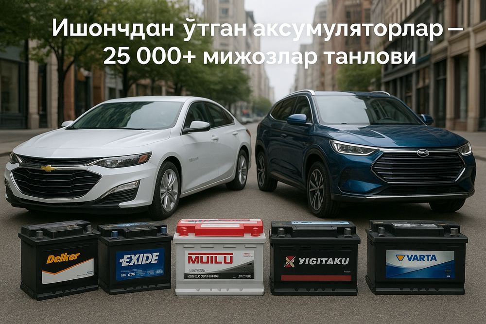 Mercedes-Benz, BMW, BYD, Tesla, Toyota Ba бошқа автомобиларга АКБ