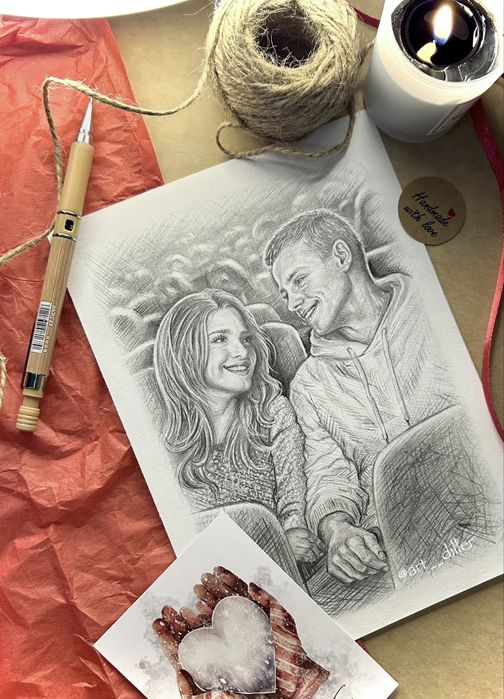 Рисую портреты по фото карандашом вручную