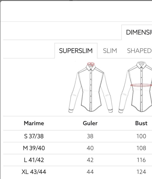 Cămașă slim fit  Bigotti mărimea L purtata o data