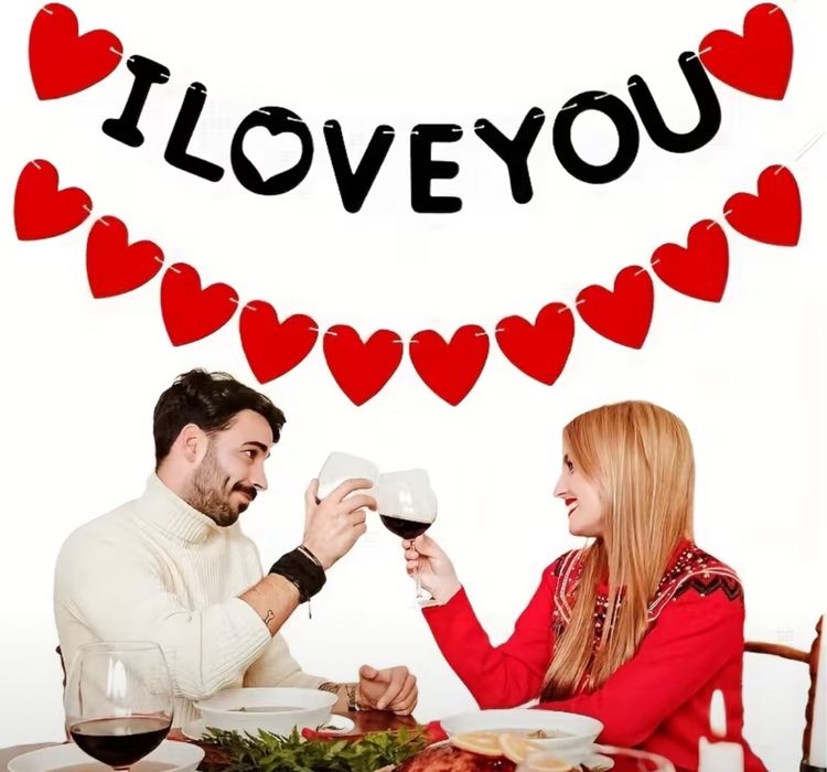 Гирлянда с сердцами