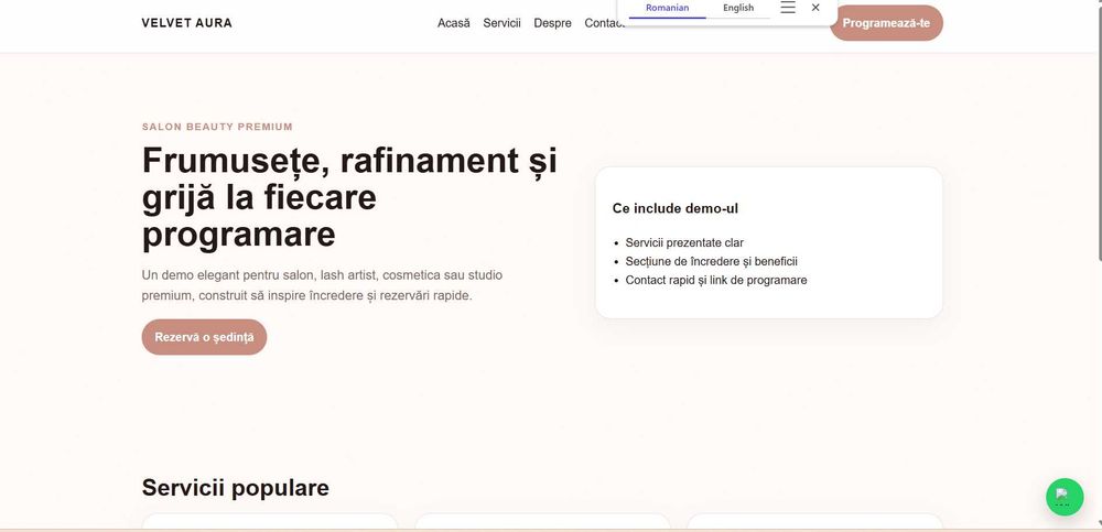 Creare site web de prezentare | Web design + SEO | de la 450 lei