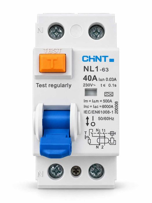 УЗО Типа А (Chint NL1-63 2P 63A 30mA A Type)