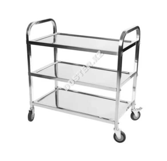 Сервировочная тележка посуды из нержавеющей стали 3-х ярусная
