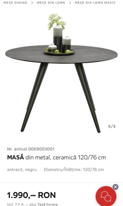 Masa 120x76 ceramica