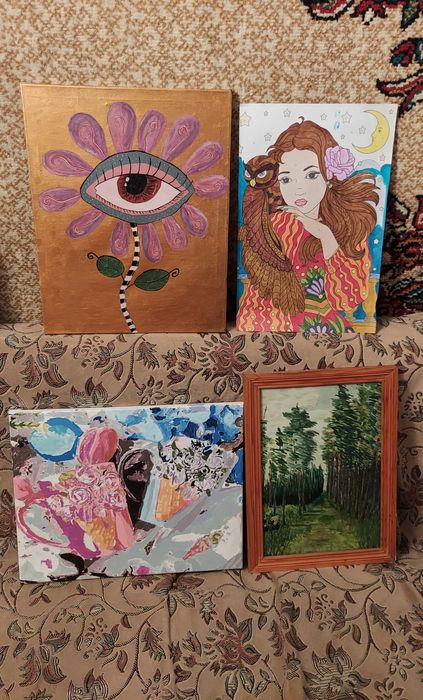 Картины нарисованы в ручную