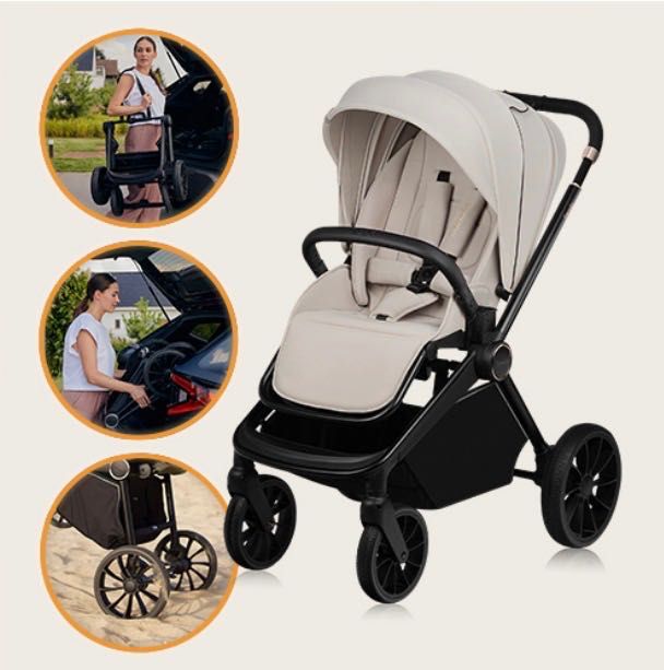 Количка Lionelo Mika Plus 3 in 1, цвят Beige Sand