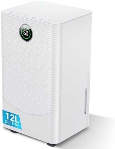 Нов 12L/ден Осушител Въздух LED Дисплей Тих Режим 2L Резервоар Маркуч